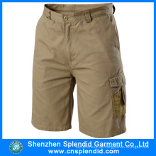 Pantalones cortos del cargo del trabajo de la tela cruzada de los hombres de la ropa del trabajo